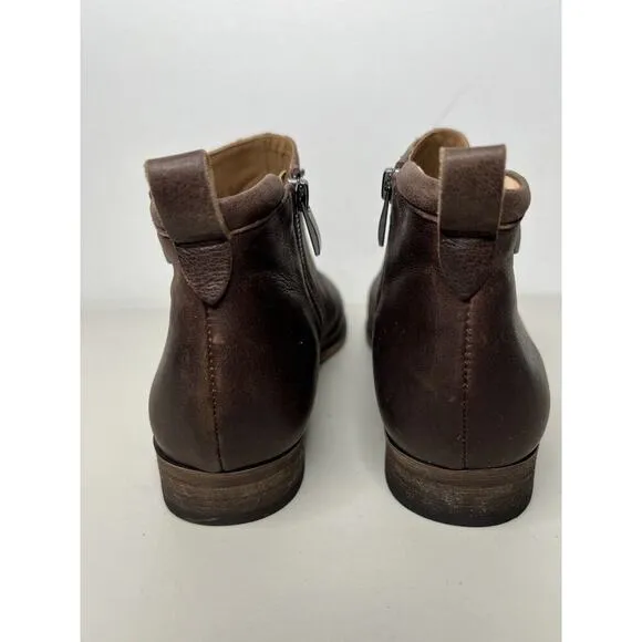 Franco Sarto Keegan Boot Brown Leather Bootie Women’s Size 10