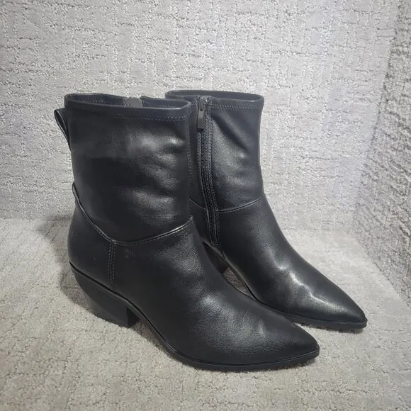 Franco Sarto L-Sammi Women's Size 7M US Black Leather Ankle Boots