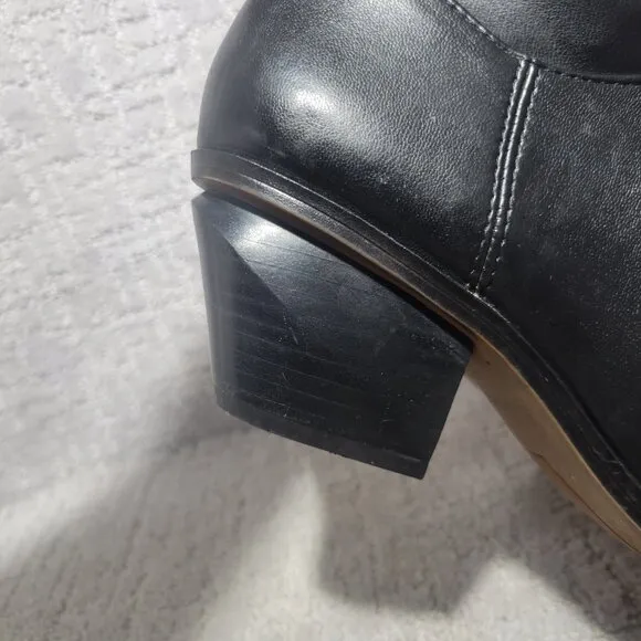 Franco Sarto L-Sammi Women's Size 7M US Black Leather Ankle Boots