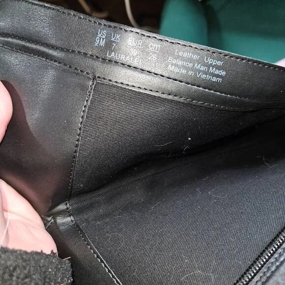Franco Sarto Lauralei Black Leather Upper Tall Boots Size 9M Like New