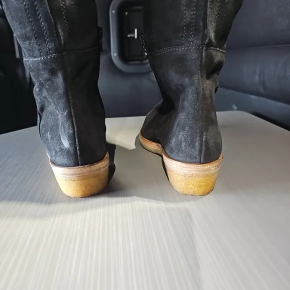 Free People Banks Over the Knee Black Suede Boots‎ 37.5 (US 7) EUC/NWOT $368