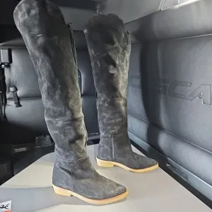 Free People Banks Over the Knee Black Suede Boots‎ 37.5 (US 7) EUC/NWOT $368