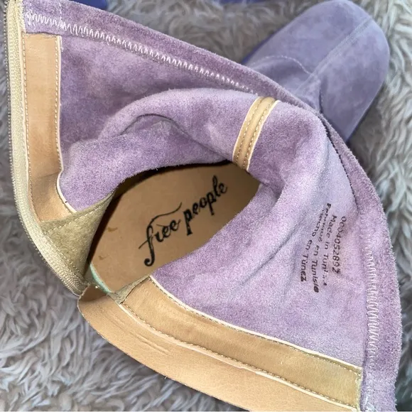 Free People Double Stacked Platform Boots in Lavender