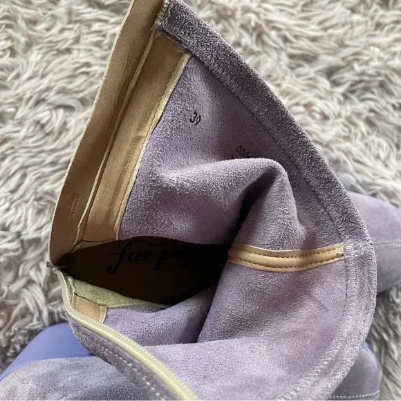 Free People Double Stacked Platform Boots in Lavender