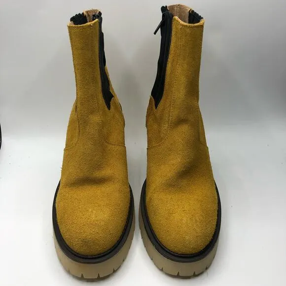 Free People James Chelsea Suede Boots Mustard Size EU 39 / US 9