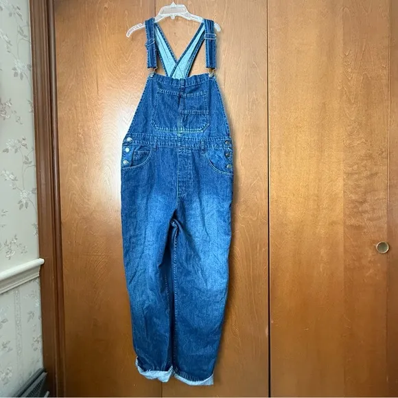 Free People Stylish Blue Denim Overalls NWOT Sz L