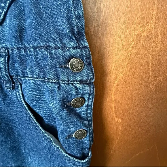 Free People Stylish Blue Denim Overalls NWOT Sz L
