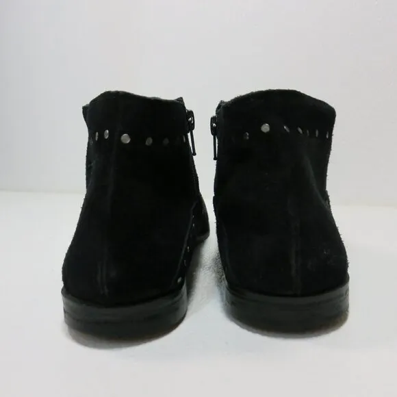 Free People Suede Leather Riveted Point Toe Booties Women's Footwear Boot Sz 40