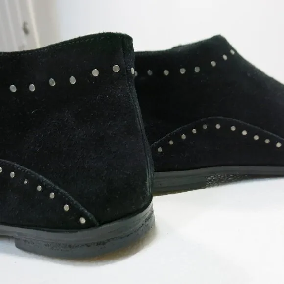 Free People Suede Leather Riveted Point Toe Booties Women's Footwear Boot Sz 40