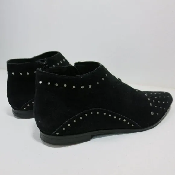 Free People Suede Leather Riveted Point Toe Booties Women's Footwear Boot Sz 40