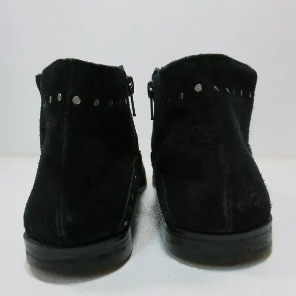 Free People Suede Leather Riveted Point Toe Booties Women's Footwear Boot Sz 40