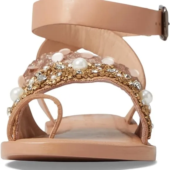 Free People Sun Peaks Embellished Sandals in Sandbar size 41/9