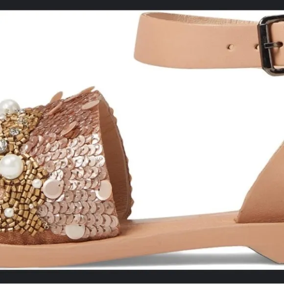 Free People Sun Peaks Embellished Sandals in Sandbar size 41/9