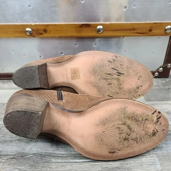 Free Short Loveland Suede Woven Ankle Boots sz 39