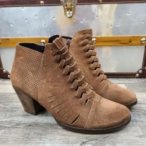 Free Short Loveland Suede Woven Ankle Boots sz 39