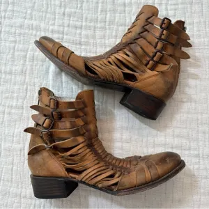 FREEBIRD BY STEVEN Sally' Huarache Bootie Leather Rare And Retired, Women’s 9
