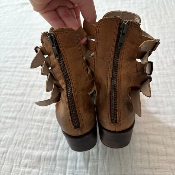 FREEBIRD BY STEVEN Sally' Huarache Bootie Leather Rare And Retired, Women’s 9