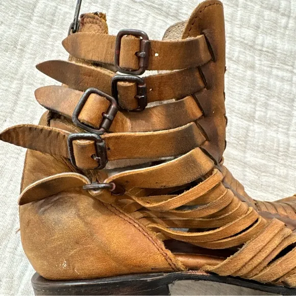 FREEBIRD BY STEVEN Sally' Huarache Bootie Leather Rare And Retired, Women’s 9