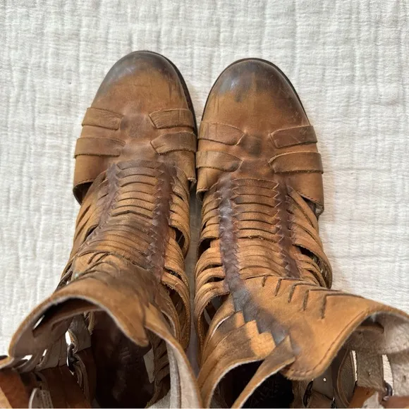 FREEBIRD BY STEVEN Sally' Huarache Bootie Leather Rare And Retired, Women’s 9