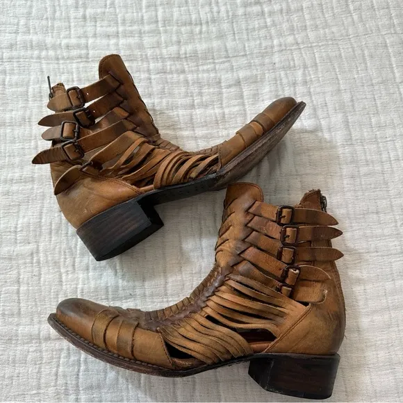 FREEBIRD BY STEVEN Sally' Huarache Bootie Leather Rare And Retired, Women’s 9