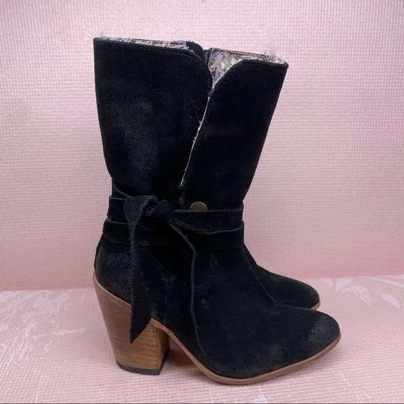 Freebird Leather Riot Black Distressed Boots Rare