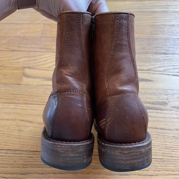 Freebird Manchester Lace Up Boots Cognac Leather Size 6