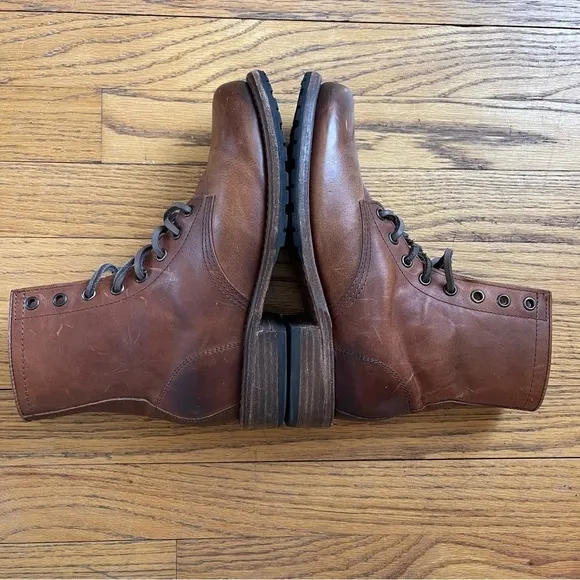 Freebird Manchester Lace Up Boots Cognac Leather Size 6