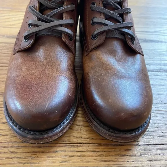Freebird Manchester Lace Up Boots Cognac Leather Size 6