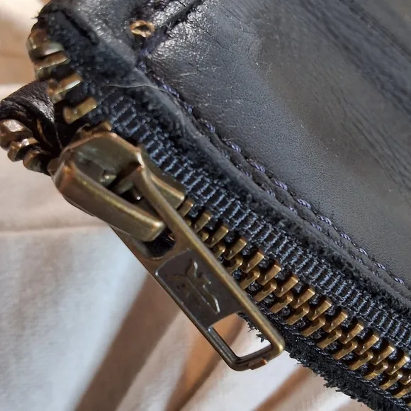 Frye Black  Phillip Harness Studded Leather Riding Boots 6.5