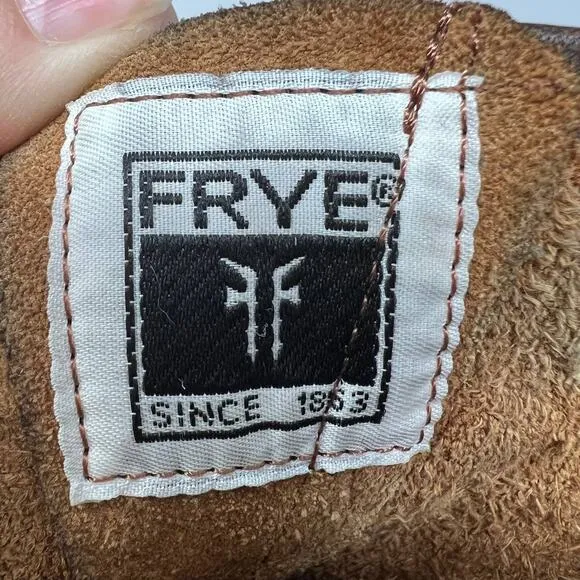 Frye Boots Women's 8.5 Brown Veronica Leather Short Bootie Factory Distressed