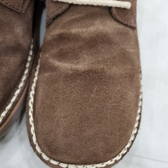 Frye boots women's size 9 brown suede leather lace up combat leather lined Rare