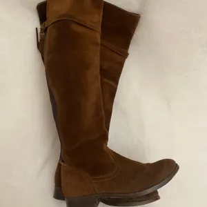Frye Brown Suede Leather Over-the-Knee Boots
