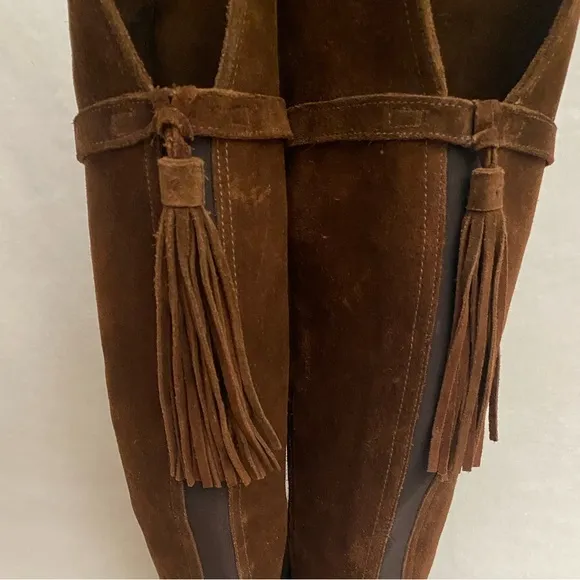 Frye Brown Suede Leather Over-the-Knee Boots