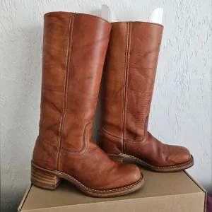 FRYE Campus 14L Saddle Brown Leather Tall Boots