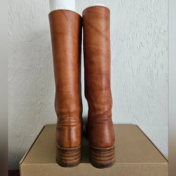 FRYE Campus 14L Saddle Brown Leather Tall Boots
