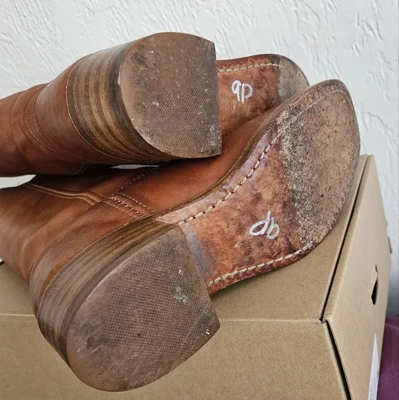 FRYE Campus 14L Saddle Brown Leather Tall Boots