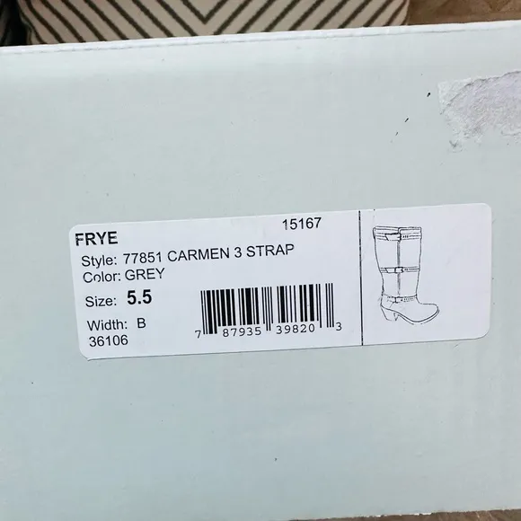 Frye Carmen 3 Strap Distressed Boot.