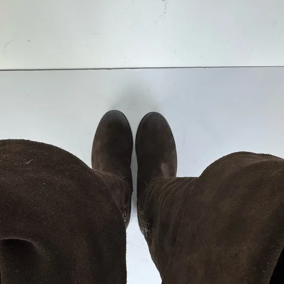 FRYE Chocolate Brown Melissa Over the Knee Suede Boots Size 6 B NEW