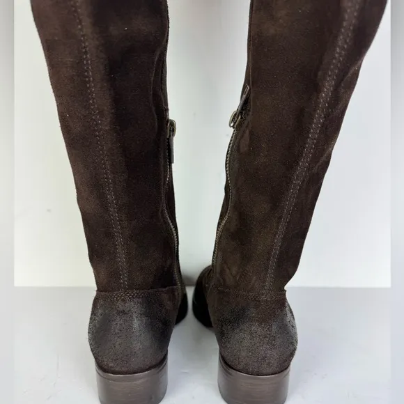 FRYE Chocolate Brown Melissa Over the Knee Suede Boots Size 6 B NEW