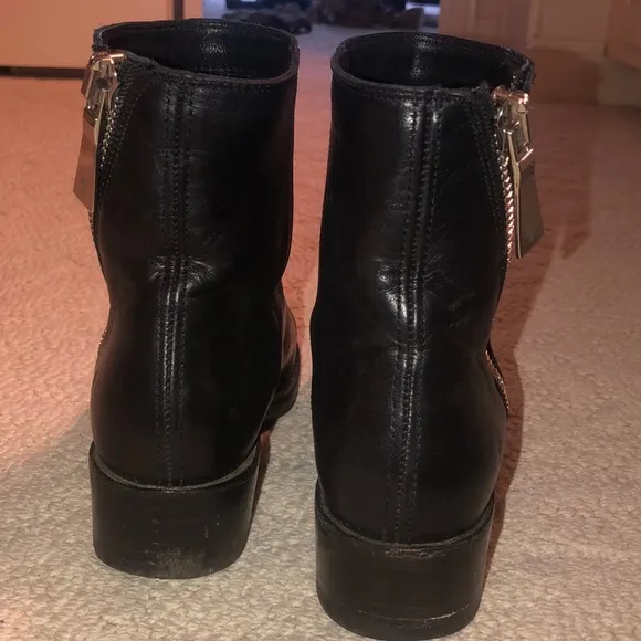 Frye Demi leather zipper leather boots