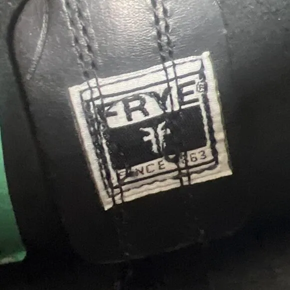 FRYE Harness Women's Size 6.5 Black Leather Pull On Biker Boots