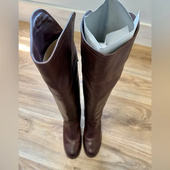 Frye Jane Tall Cuff in Dark Brown Boots Size 7 LNC