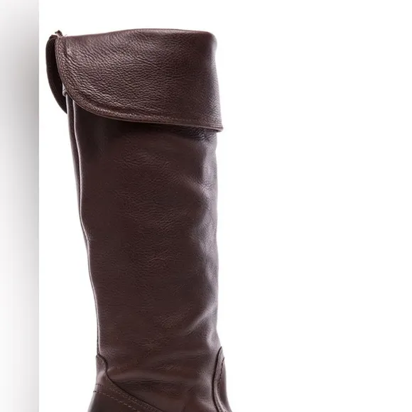 Frye Jane Tall Cuff in Dark Brown Boots Size 7 LNC