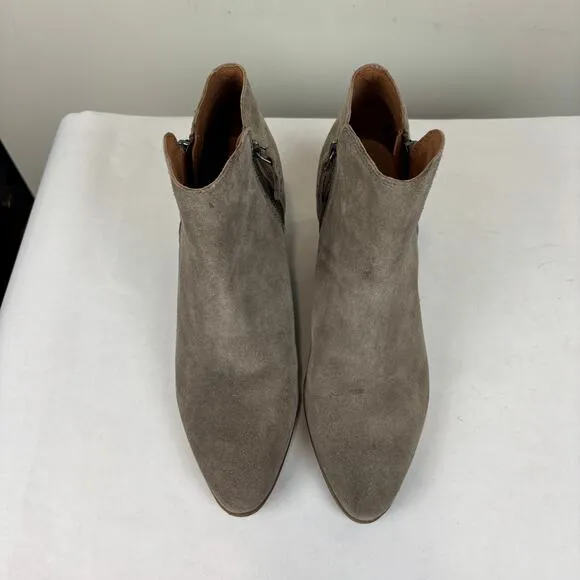Frye Judith Zip Ankle Bootie Boots Suede Women's 10