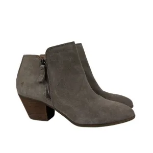 Frye Judith Zip Ankle Bootie Boots Suede Women's 10