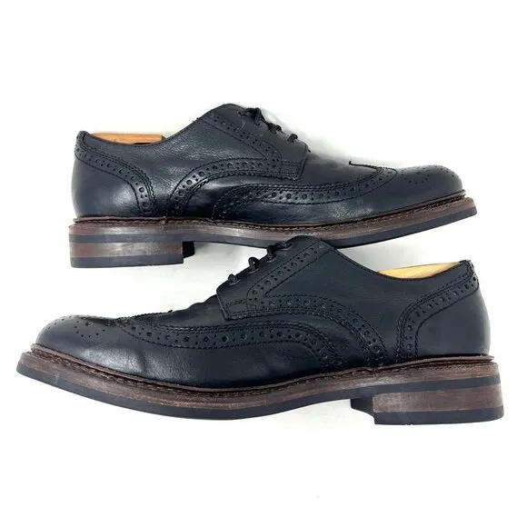Frye Men’s Graham Wingtip Oxford Brogue Sz 11 Black Leather Lace Casual Shoe GUC