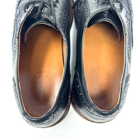 Frye Men’s Graham Wingtip Oxford Brogue Sz 11 Black Leather Lace Casual Shoe GUC