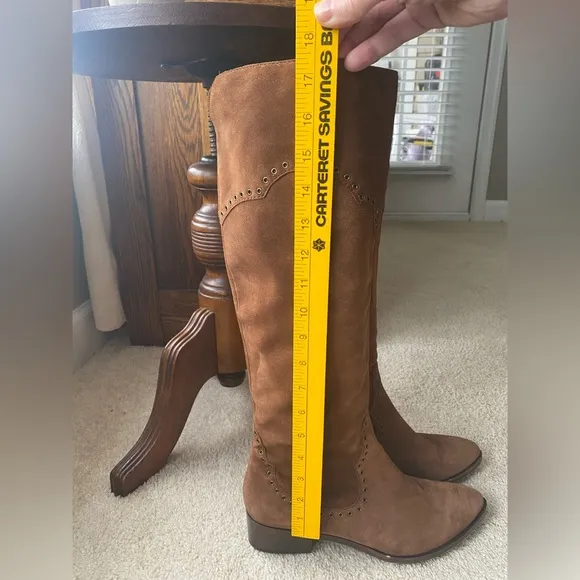 Frye Ray Grommet Brown Suede Women's Boots 9.5 NWOT