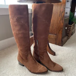 Frye Ray Grommet Brown Suede Women's Boots 9.5 NWOT