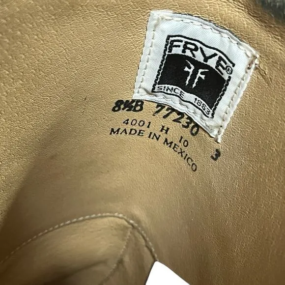 Frye Riding Boots Women's Size 8.5 B Redwood Leather Western 77230 Jane Stitch